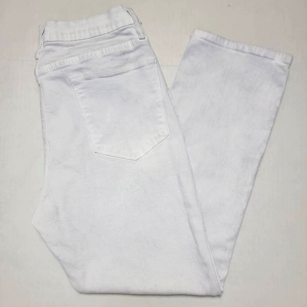 Frame White Grey Wash Le High Straight Leg Jeans SZ 32